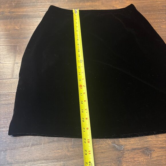 Madewell Women’s Sz 2 Black Velvet Pencil Skirt Side Slits Short Silk Blend - Picture 5 of 10